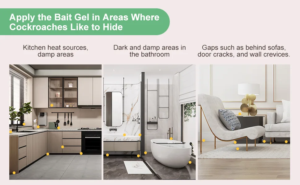 gel bait station spacing